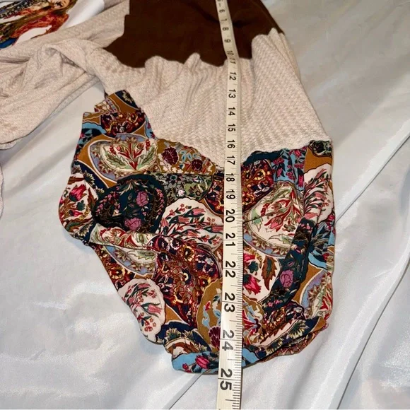 Steven‎ Tyler Top Blousy Big Long Sleeve Shirt Upcycled BOHO Rock Hippie Ladies - Picture 10 of 10